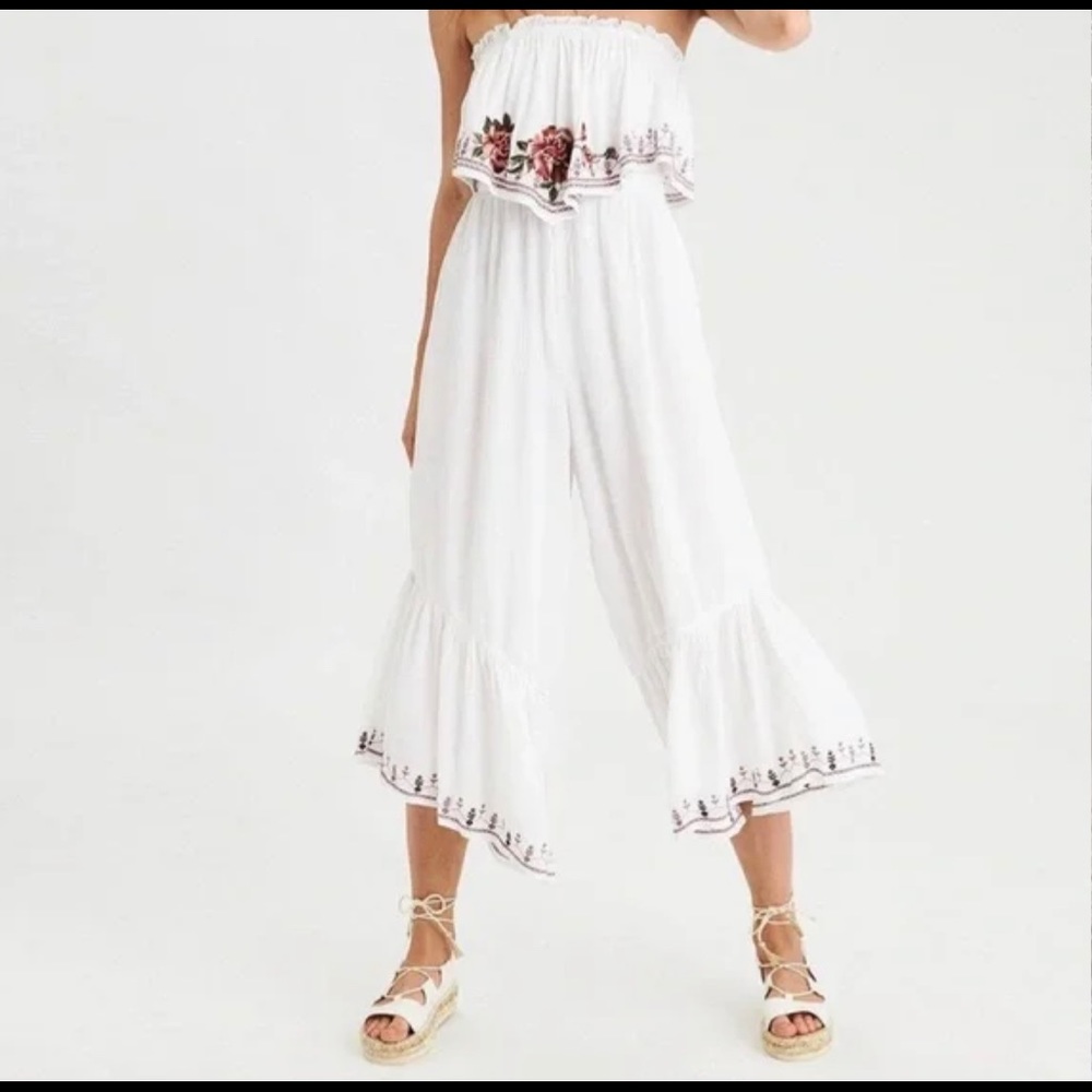 American Eagle Embroidered Jumpsuit - Picture 1 of 6